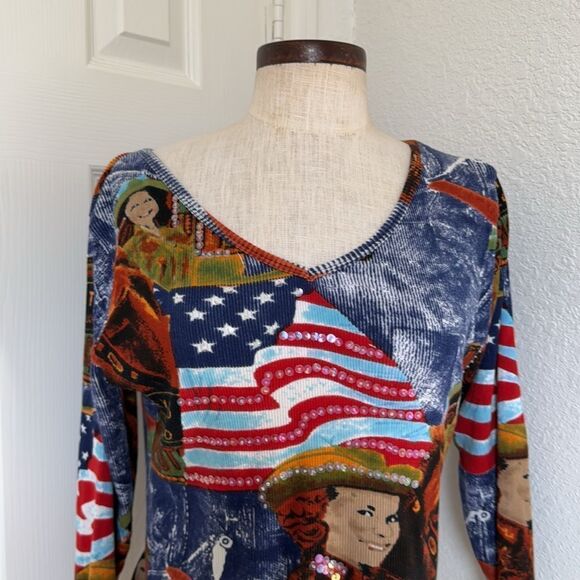 Texas Jackpot y2k graphic crop tee 3/4 sleeve - Picture 8 of 11